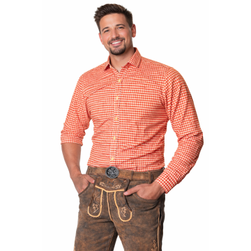 Trachtenshirt Leopold Orange