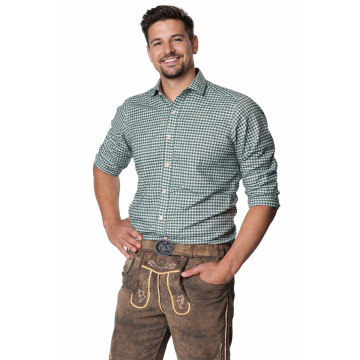 Trachtenhemd Leopold Groen Geblokt 