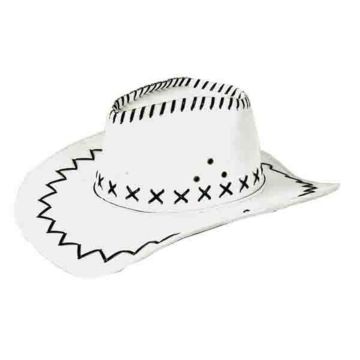 Cowboy Hat White - 6 Pack