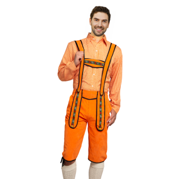 Lederhose Johann Oranje Lang