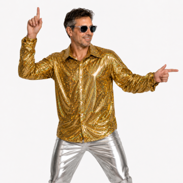 Shiny Disco Shirt Gold