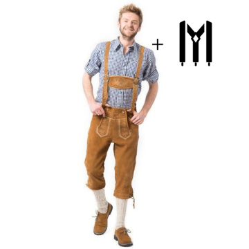 Lederhose Markus Lang Bruin (Rundleer)