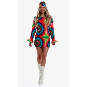 Neon Tye Dye Kostuum Dames