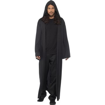 Black Hooded Robe - One-Size