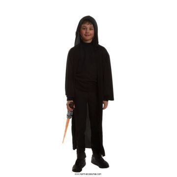 Zwarte Cape Met Capuchon Kinderen - One-Size