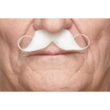 Mustache White - 6 Pack