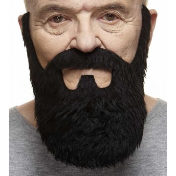 Old Merchant Mustache & Beard Black - 6 Pack