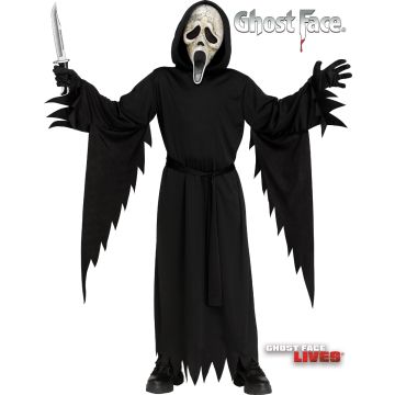 Ghost Face Aged Kinderen Kostuum Officiele Licentie - 12-14 Years