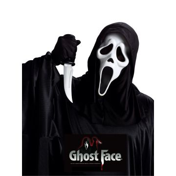 Ghost Face Masker met Capuchon & Mes Officiele Licentie