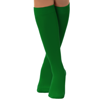 Knee Socks Green - 6 Pairs - One-Size