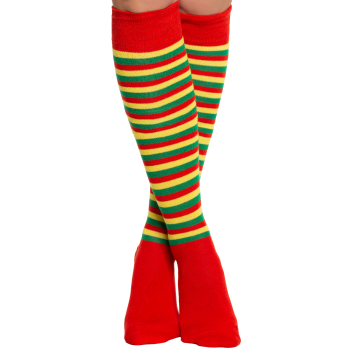 Kniekousen Rood/Geel/Groen - 6 Paar - One-Size