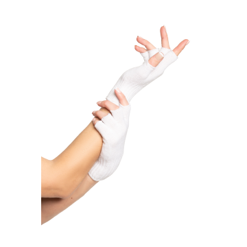 Vingerloze Handschoenen Wit - 6 Paar - One-Size