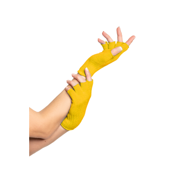 Vingerloze Handschoenen Geel - 6 Paar - One-Size