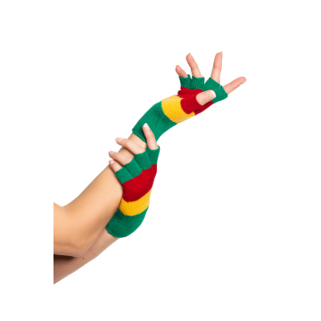 Vingerloze Handschoenen Rood/Geel/Groen - 6 Paar - One-Size