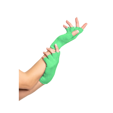 Vingerloze Handschoenen Neon Groen - 6 Paar - One-Size