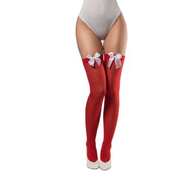 Stockings with Bow Red/White bow