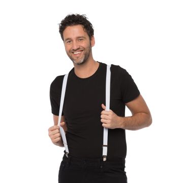 Suspenders White - Width 2,5 cm