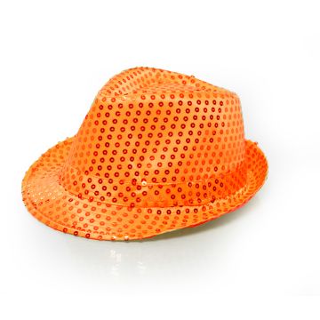 Spangles Hat Orange - 6 Pack