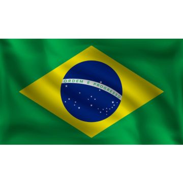 Country Flag Brasil 90 x 150 cm - 100% polyester - 3 Pack