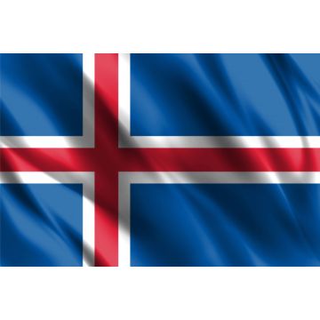 Country Flag Iceland 90 x 150 cm - 100% polyester