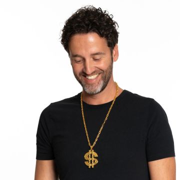Dollar Goud Ketting Metaal - 6 Pack