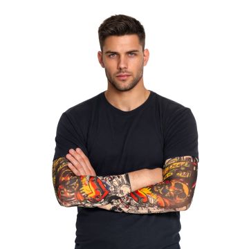 Tattoo Sleeves Skulls Multicolor - 12 Pack