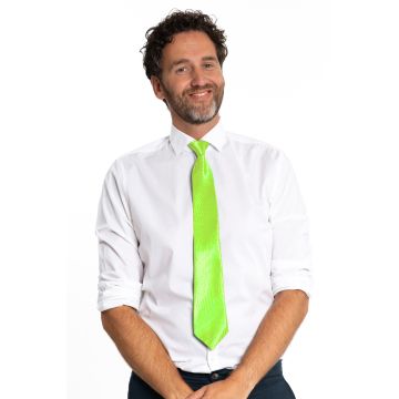 Tie Neon Green - 50 cm - 6 Pack