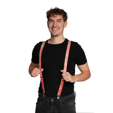 Suspenders Edelweiss - 2,5 cm - 6 Pack