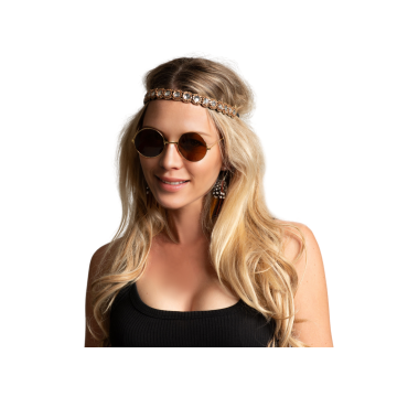 Flower Power Set - Hoofdband/Bril & Oorbellen - 3 Pack
