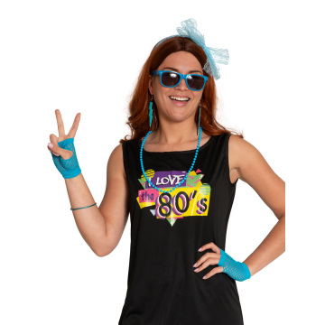 80's Accessoiries Set Blue - 3 Pack