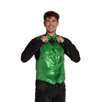 Gilet + Bow Tie Green