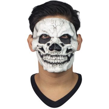 Face Mask - Skull 3 White