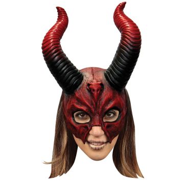 Face Mask with Horns - Devil Mythical Horned Skull