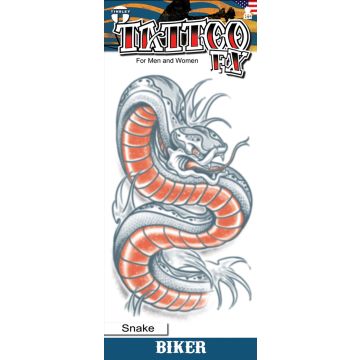 Biker Tattoo - Snake - 6 Pack
