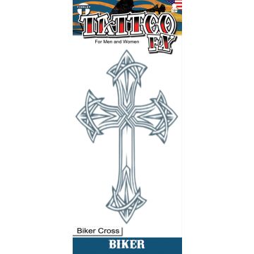 Biker Tattoos - Biker Cross - 6 Pack
