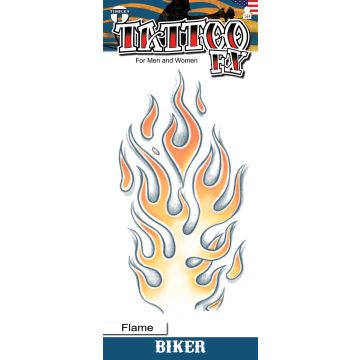 Biker Tattoos - Flames - 6 Pack