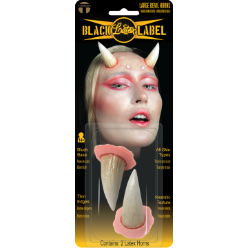 Black Label Latex Horns - Large Devil Horns