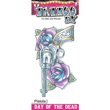 Day Of The Dead Tattoo  - Pistola - 6 Pack