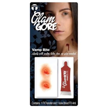 Glam Gore Transfer and Blood Sachet- Vampire bite