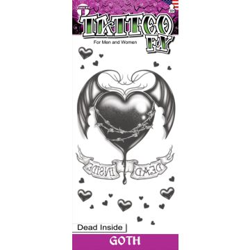 Goth Tattoos - Dead Inside - 6 Pack