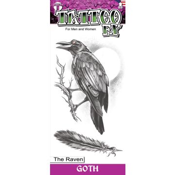 Goth Tattoos - The Raven - 6 Pack