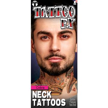 Cobra Neck Tattoo - 6 Pack
