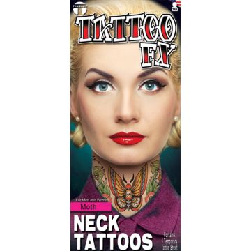 Moth Neck Tattoo - 6 Pack