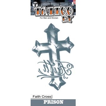 Prison Tattoos - Faith Cross - 6 Pack