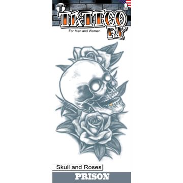 Prison Tattoos - Skull And Roses - 6 Pack