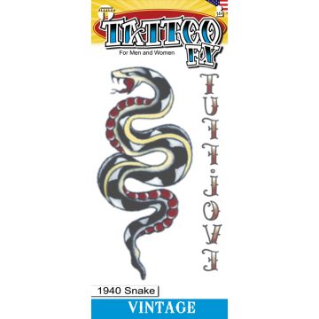 Vintage Tattoos - Snake 1940 - 6 Pack