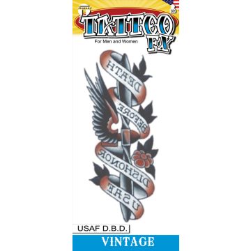 Vintage Tattoos - 1940 Death Before Dishonor - 6 Pack