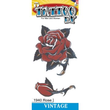 Vintage Tattoos - Rose 1940 - 6 Pack