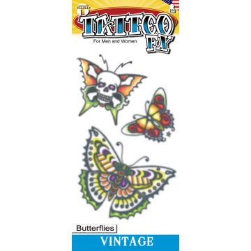Vintage Tattoos - Butterflies 1960 - 6 Pack
