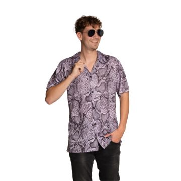 Shirt Slangenprint Zilver